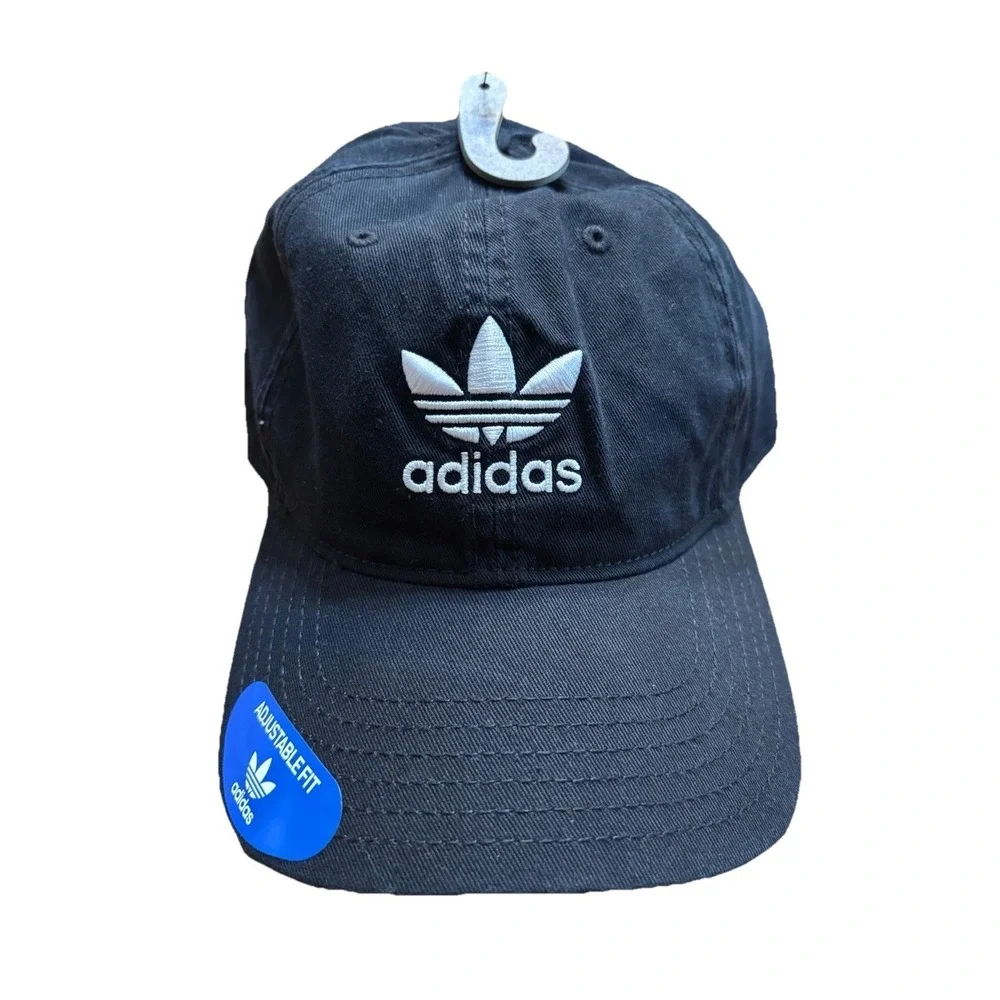 Adidas Originals Strapback Relaxed Adjustable Cap Black Hat OSFA NEW